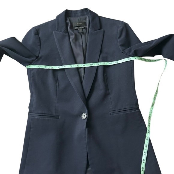 J. Crew Parke blazer in bi-stretch cotton navy blue size 2 career capsule jacket - Picture 8 of 8